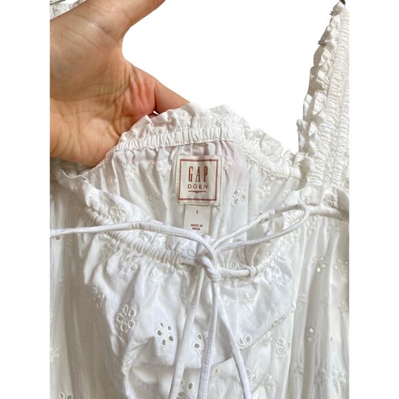 Gap x Doen Eyelet White Midi Dress - Picture 3 of 5